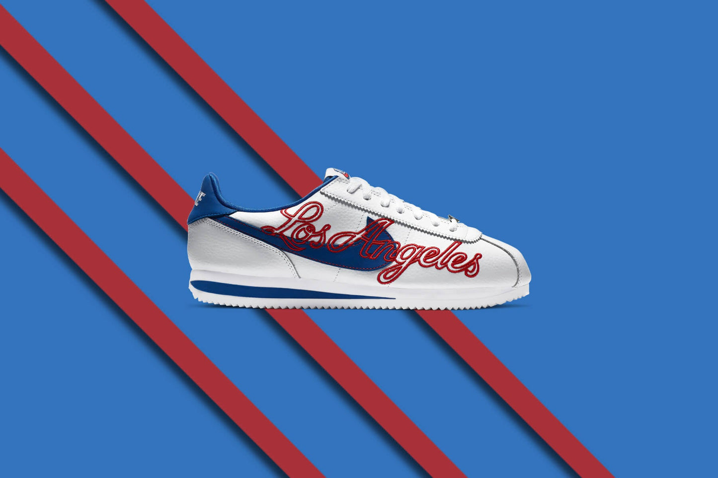 Cortez Basic Leather 'Los Angeles' - White/Game Royal/University Red