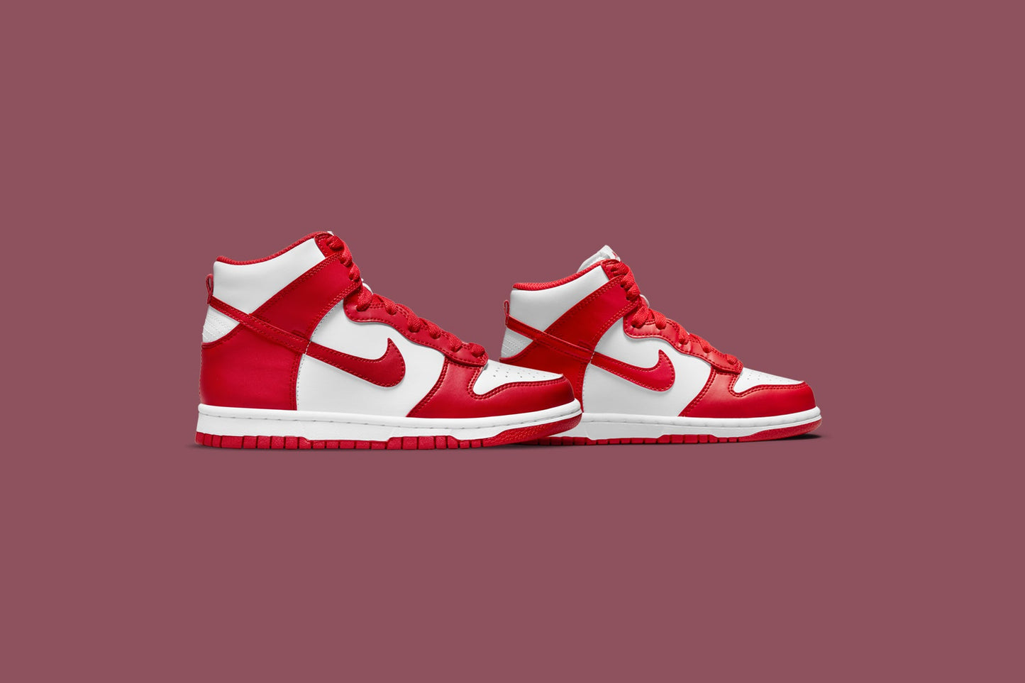 Dunk High (PS) - White/University Red