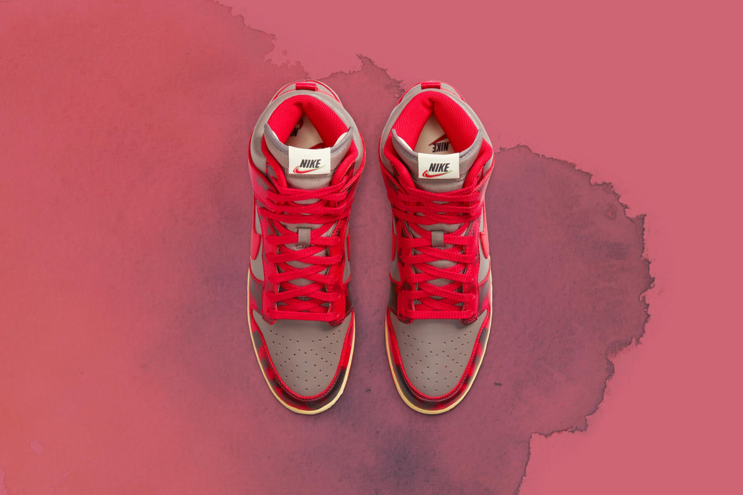 Dunk High 1985 SP "Red Acid Wash" - University Red/Chile Red