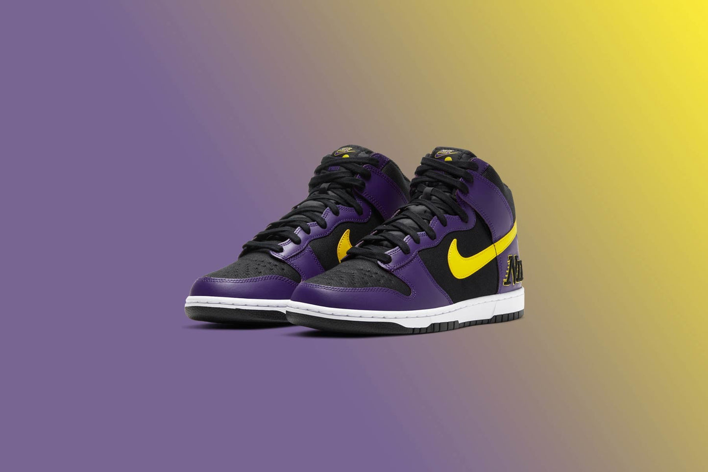 Dunk Hi Premium EMB - Black/Opti Yellow/Court Purple