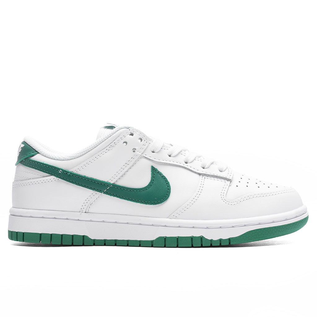 Women's Dunk Low - White/Green Noise