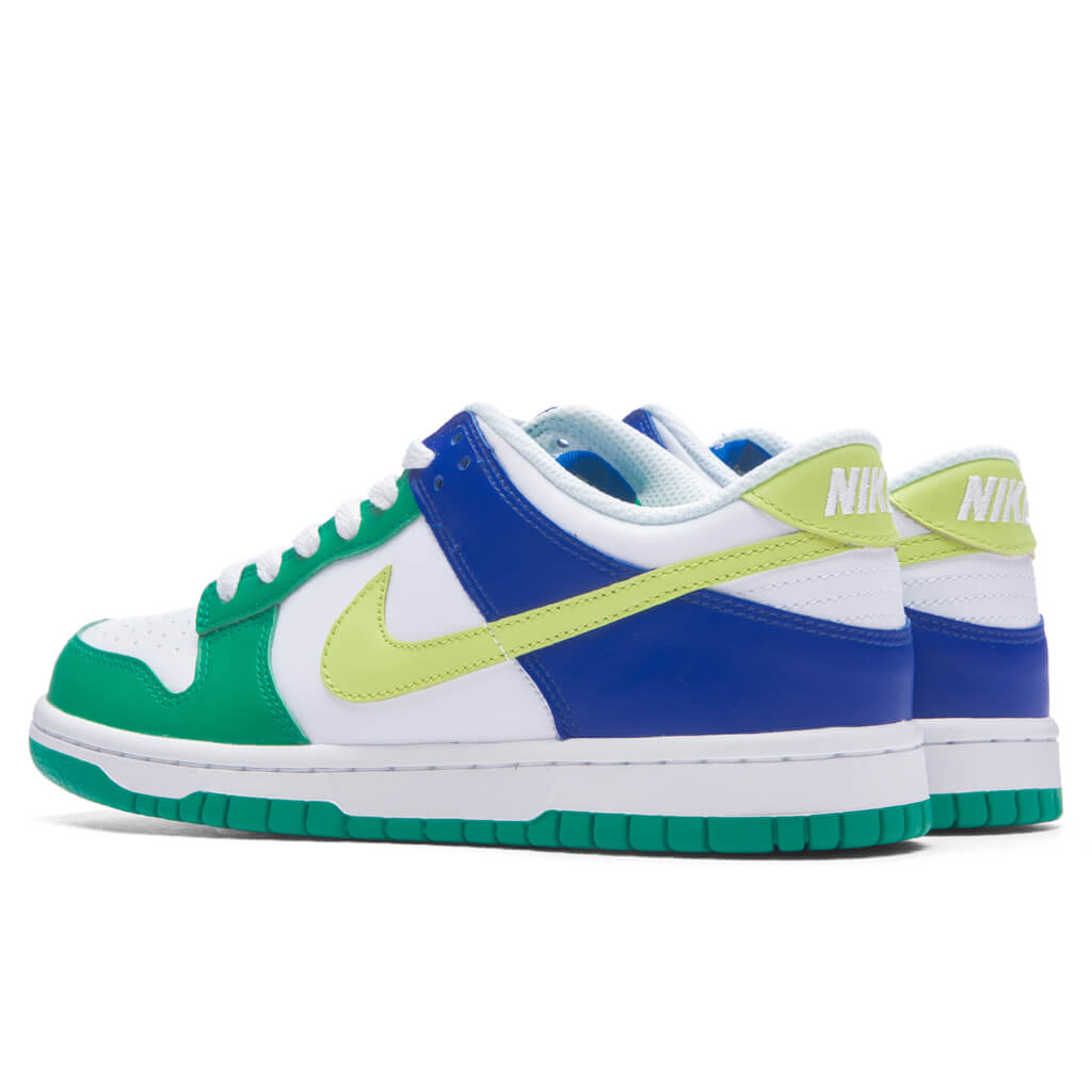 Dunk Low BG (GS) - White/Light Lemon Twist/Stadium Green
