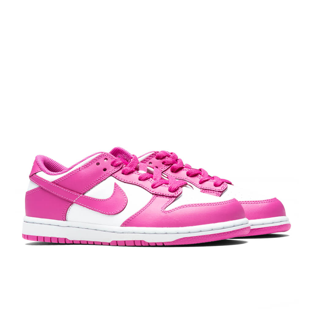 Dunk Low (GS) - White/Active Fuchsia