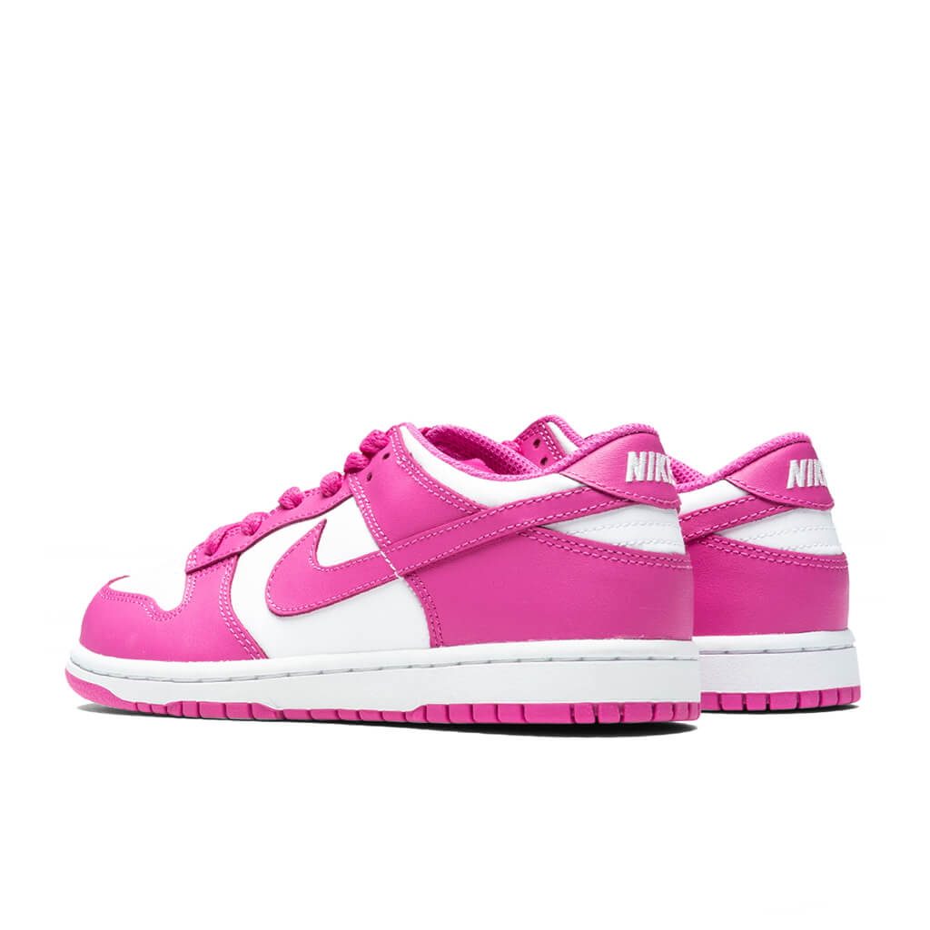 Dunk Low (GS) - White/Active Fuchsia