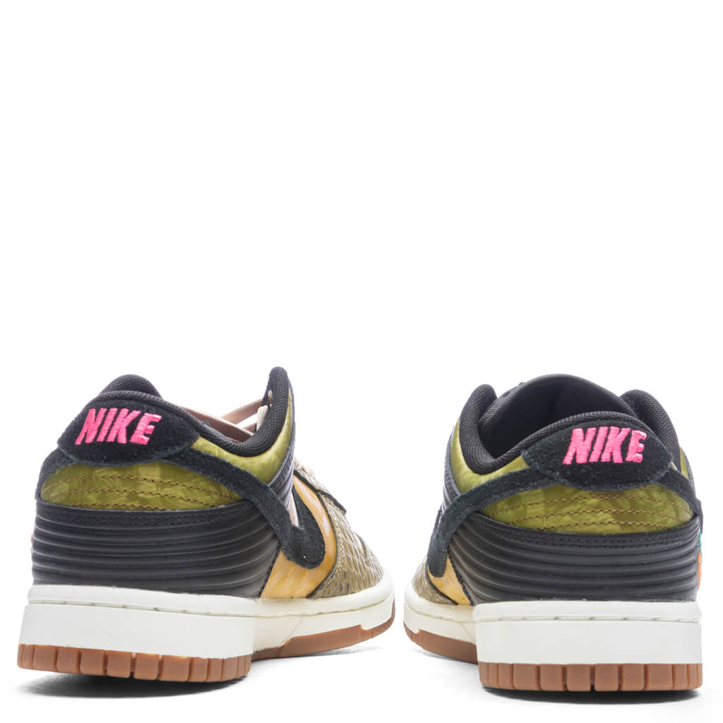 Women's Dunk Low 'Día De Muertos' - Black/Khaki/Metallic Gold