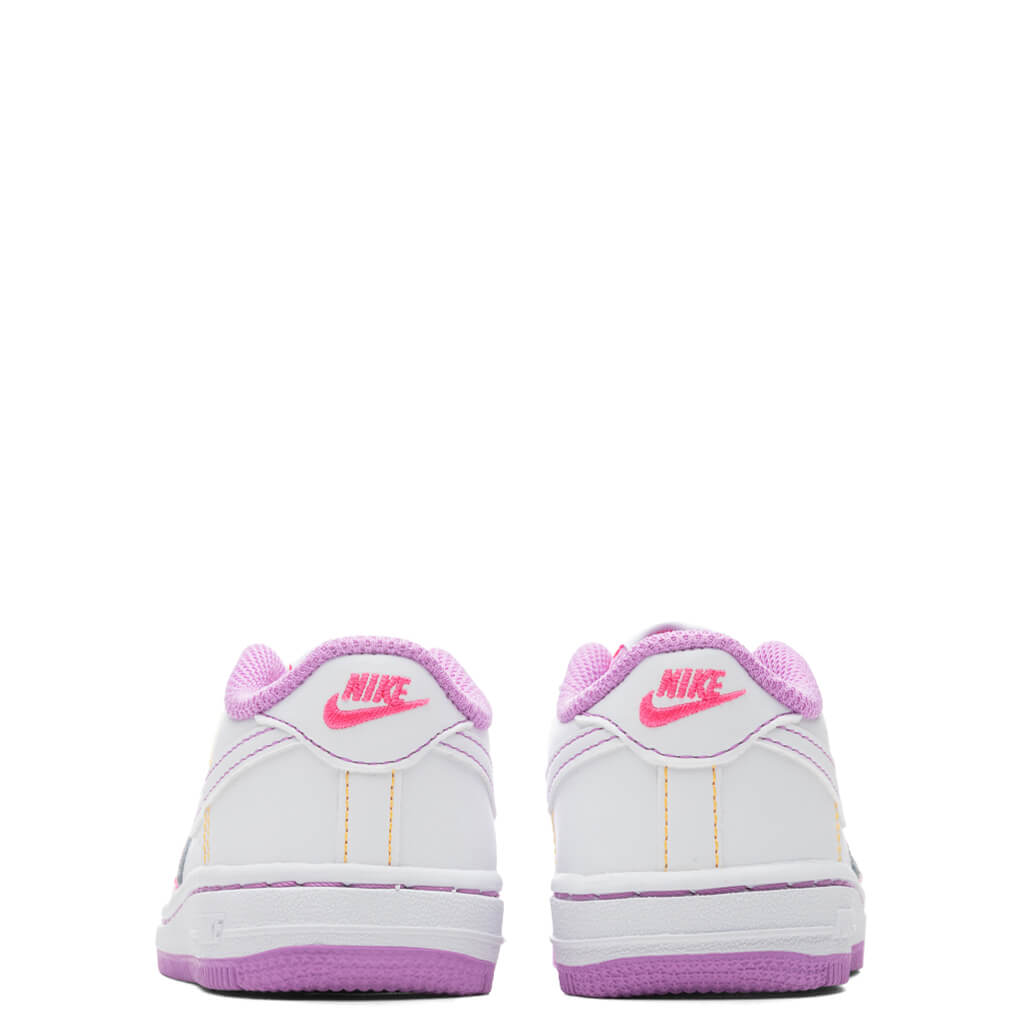 Force 1 (TD) - White/Fuchsia Glow