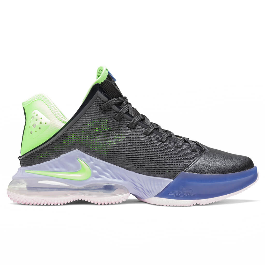 LeBron 19 Low - Black/Ghost Green/Purple Pulse