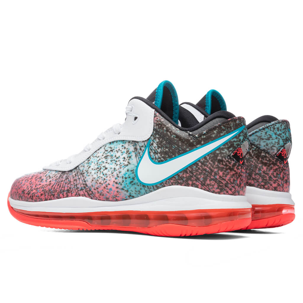 Lebron 8 V2 Low QS 'Miami Nights'- White/Solar Red