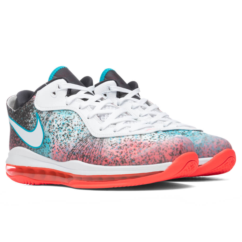 Lebron 8 V2 Low QS 'Miami Nights'- White/Solar Red