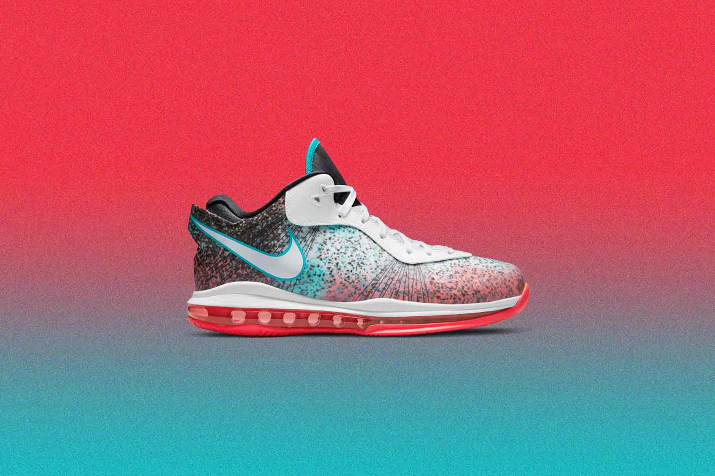 Lebron 8 V2 Low QS 'Miami Nights'- White/Solar Red