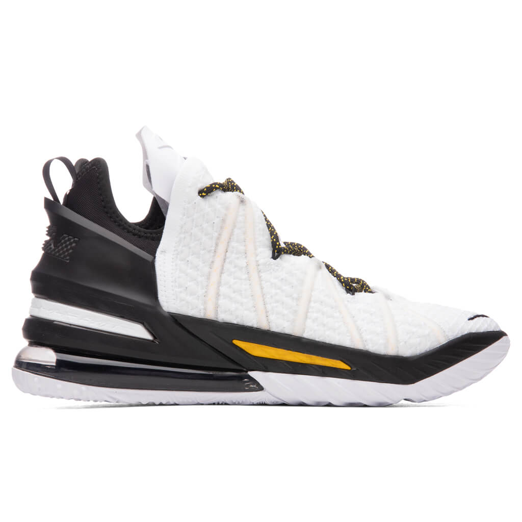 Lebron XVIII "Home" - White/Amarillo