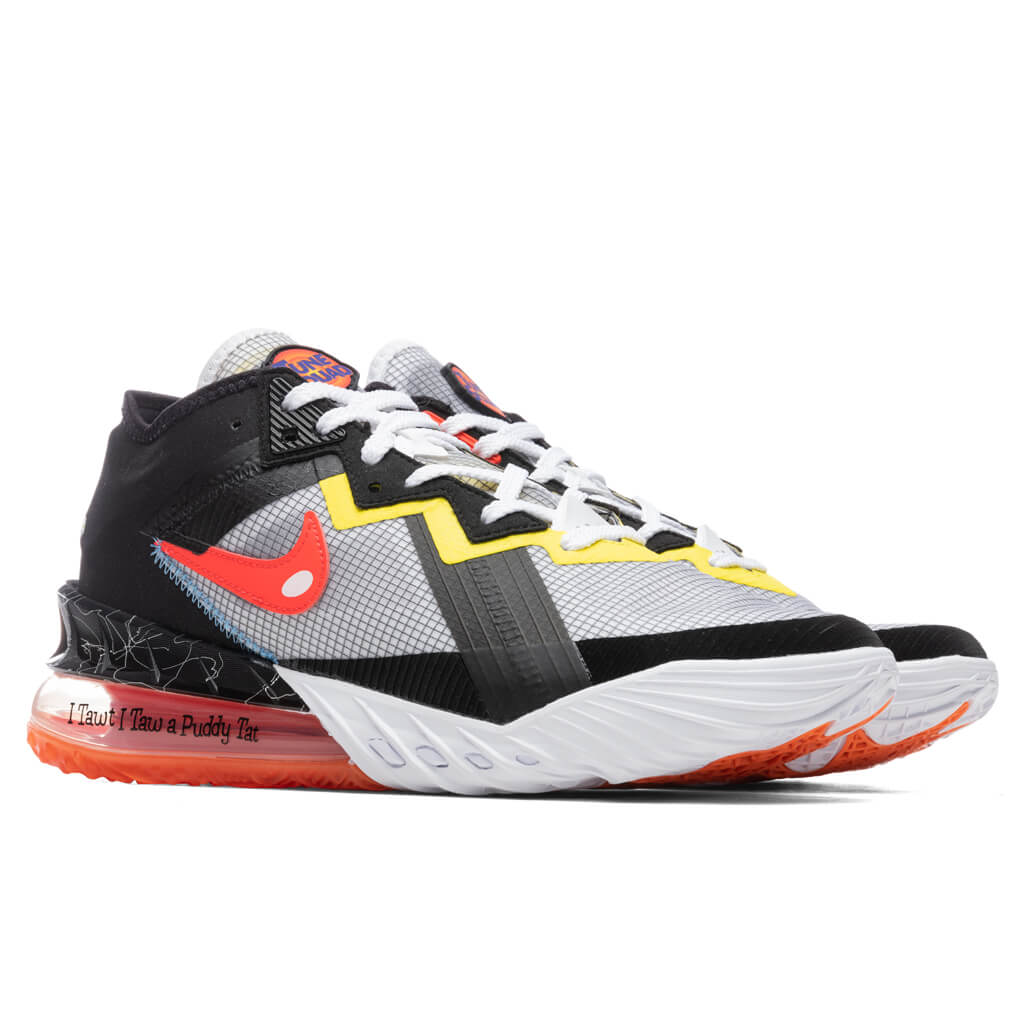 Lebron XVIII Low - White/Bright Crimson
