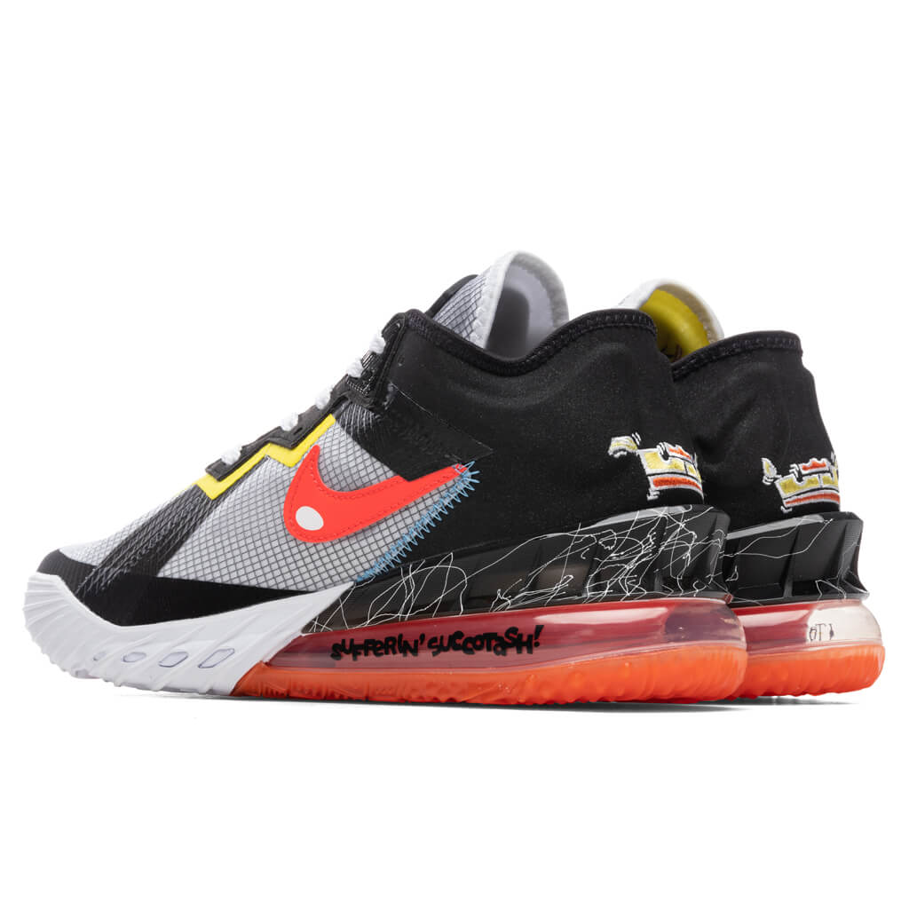 Lebron XVIII Low - White/Bright Crimson