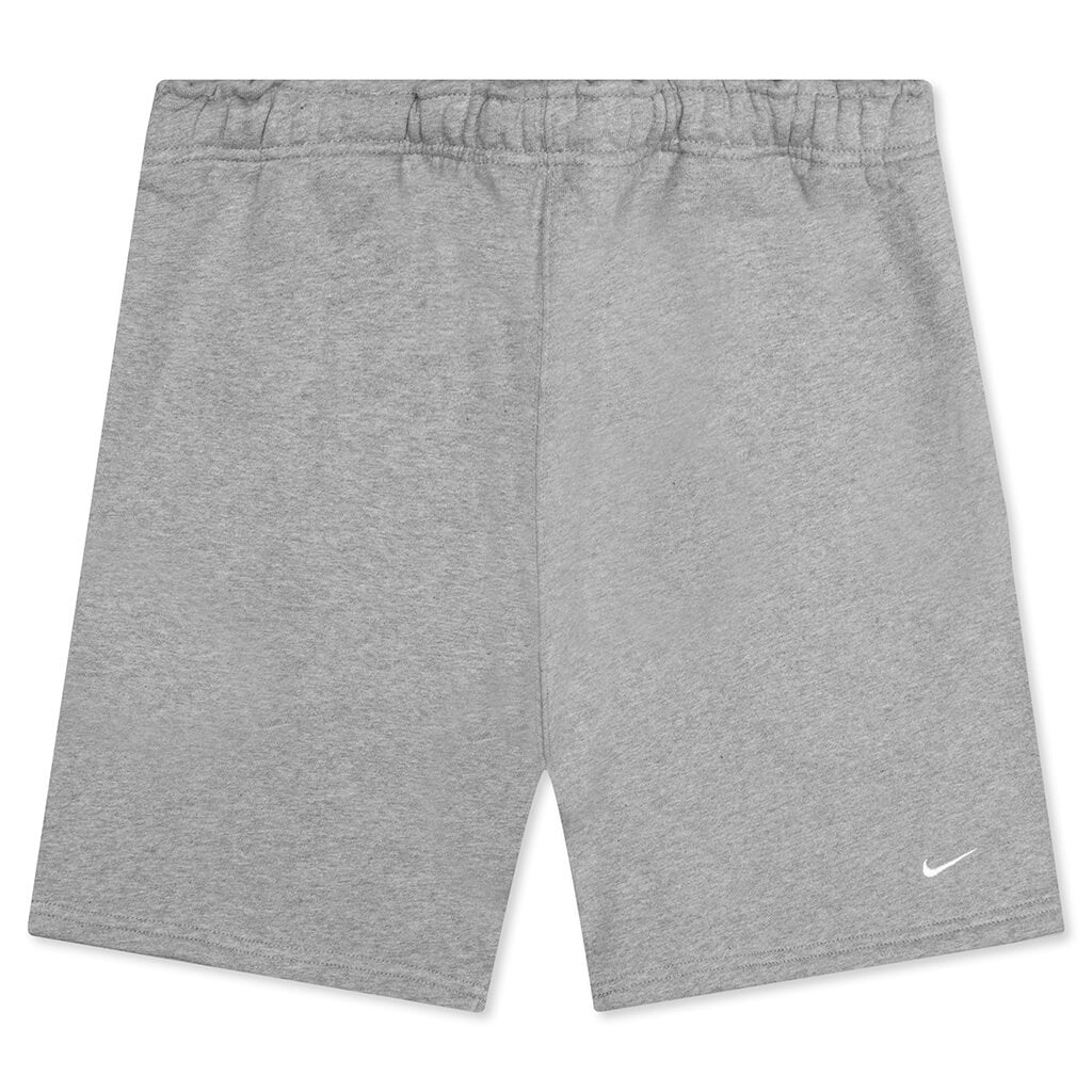 Solo Swoosh Fleece Short - Dk Grey Heather/White