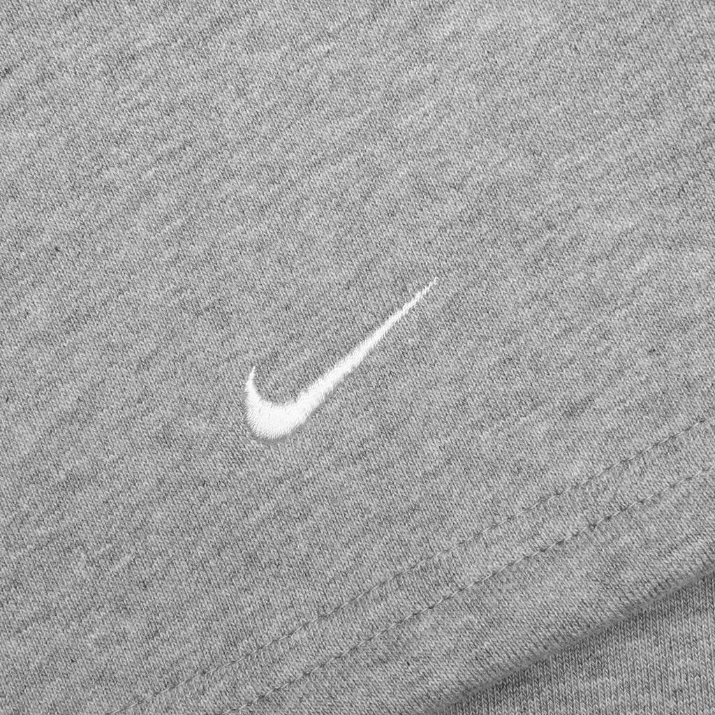 Solo Swoosh Fleece Short - Dk Grey Heather/White