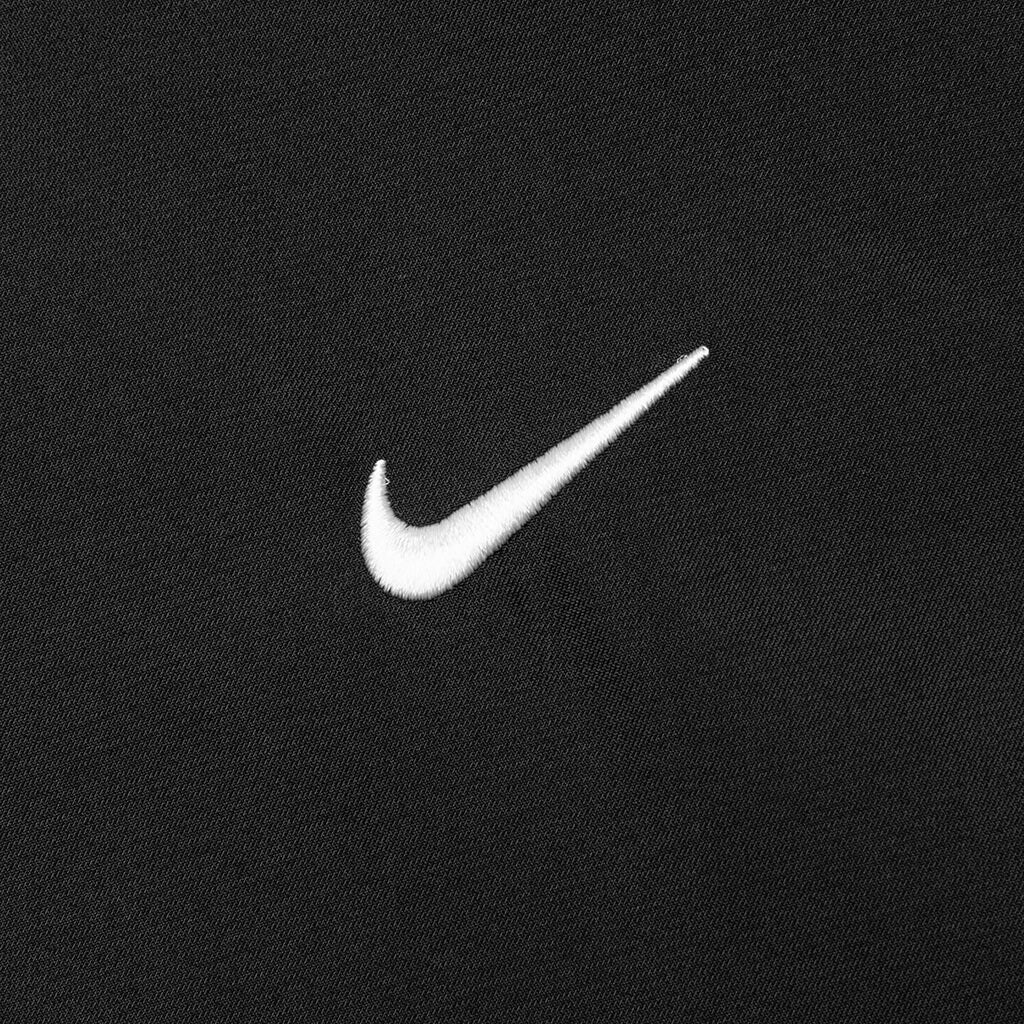 Solo Swoosh Satin Bomber Jacket - Black/Kumquat