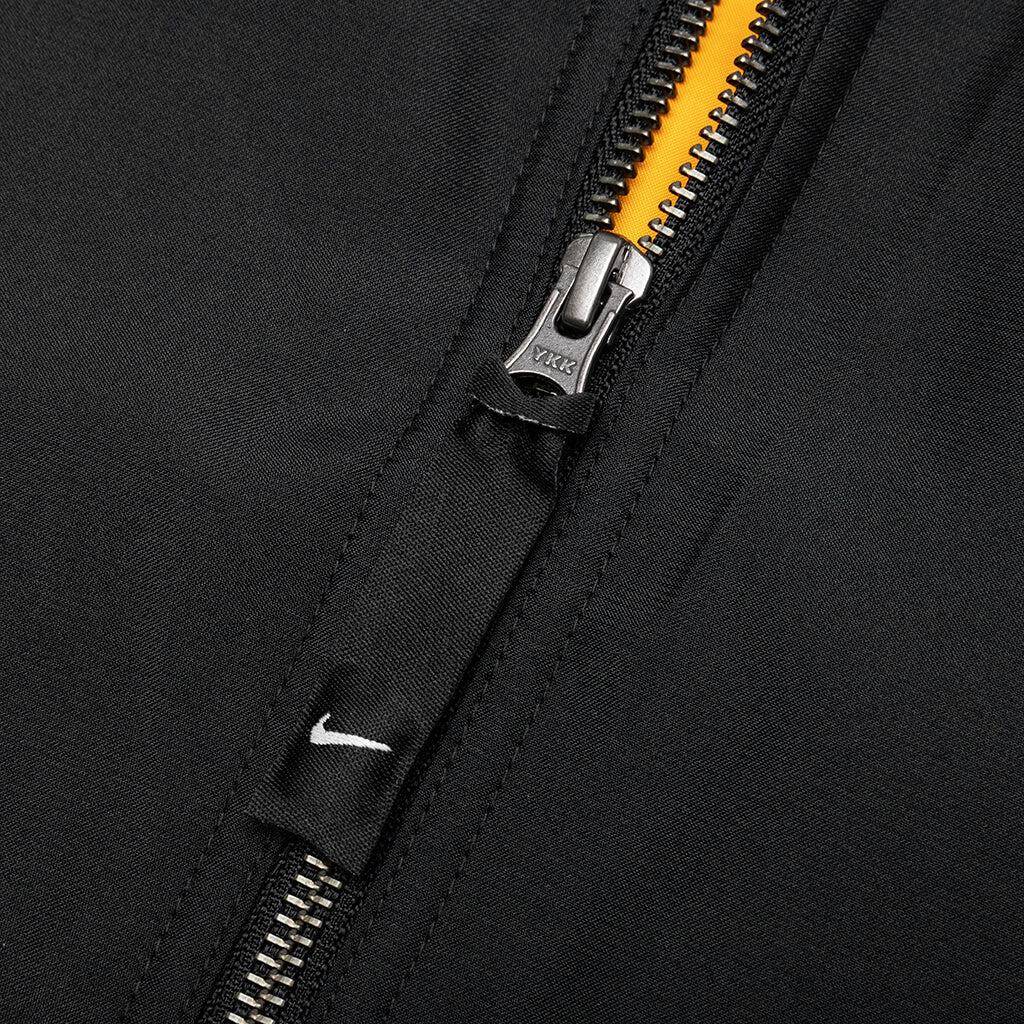Solo Swoosh Satin Bomber Jacket - Black/Kumquat