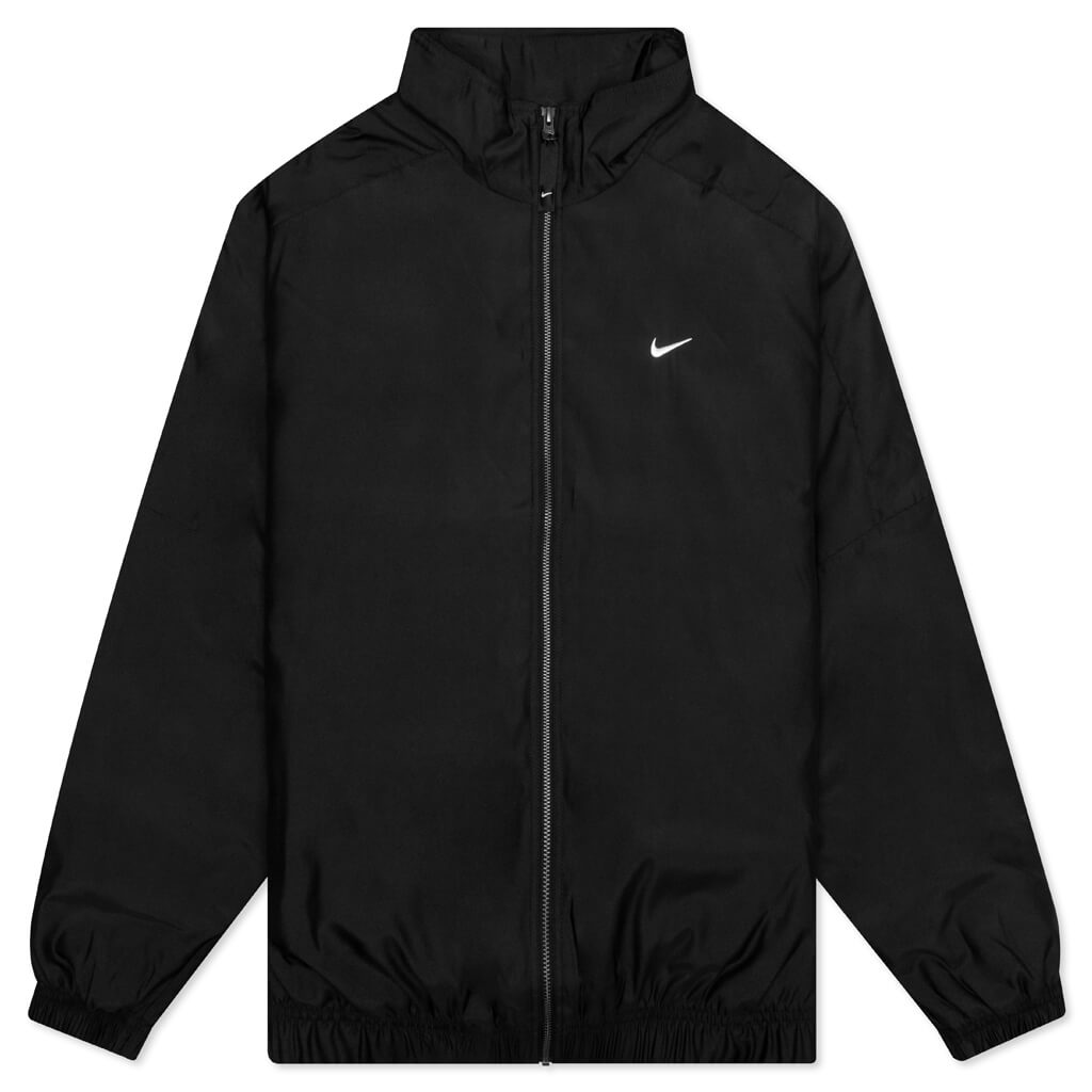 Solo Swoosh Satin Bomber Jacket - Black/Kumquat