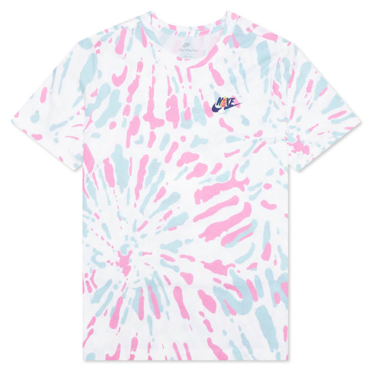 Sportswear Black Light Tie-Dye T-Shirt - White