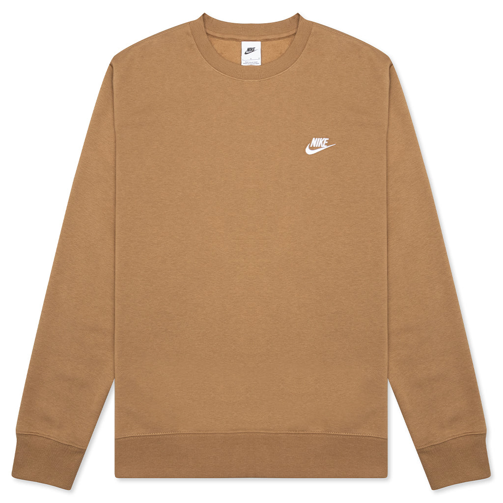 Sportswear Club Fleece Crew - Dark Driftwood/White
