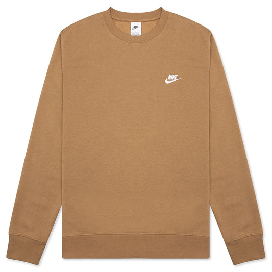 Sportswear Club Fleece Crew - Dark Driftwood/White