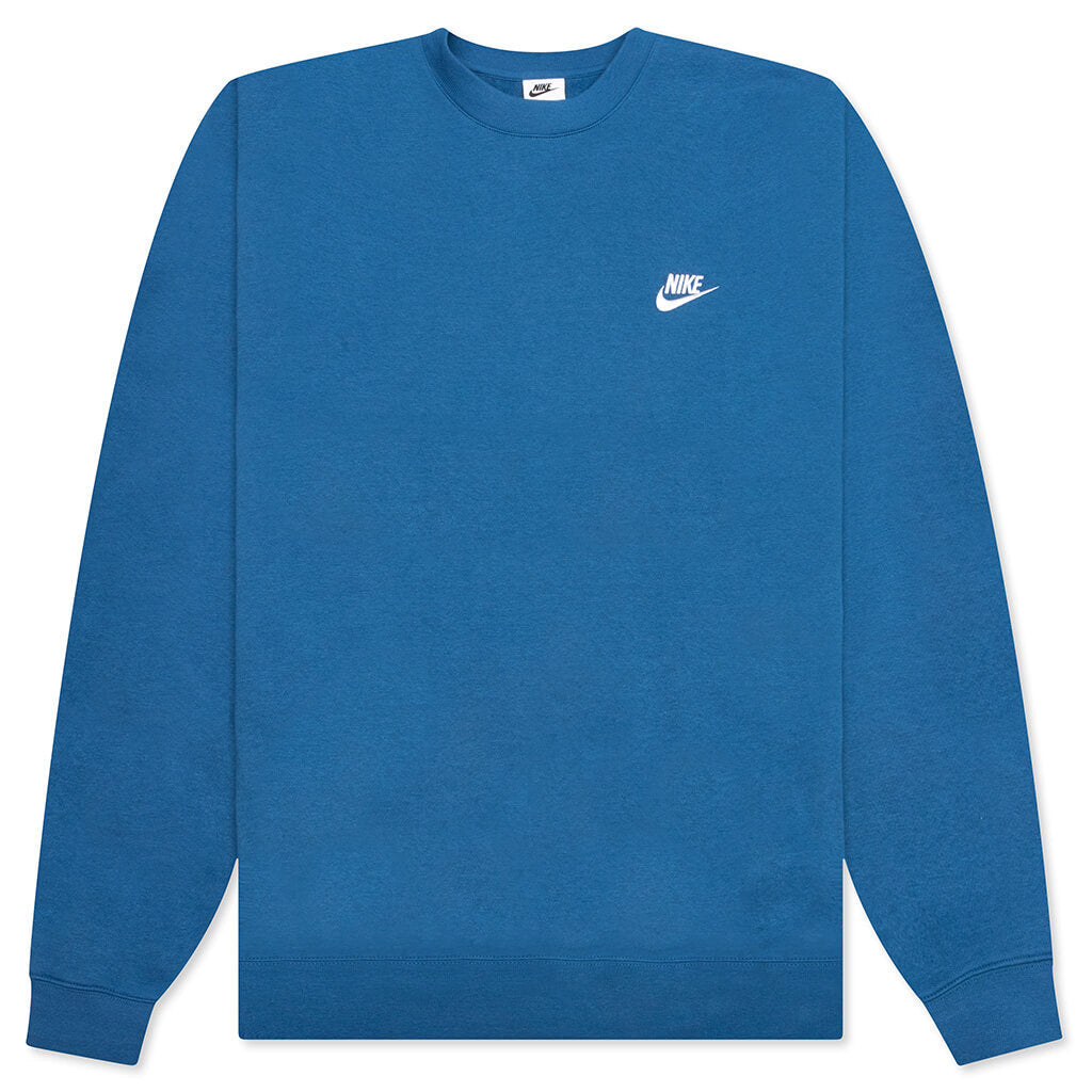 Sportswear Club Fleece Crew - Dark Marina Blue/White