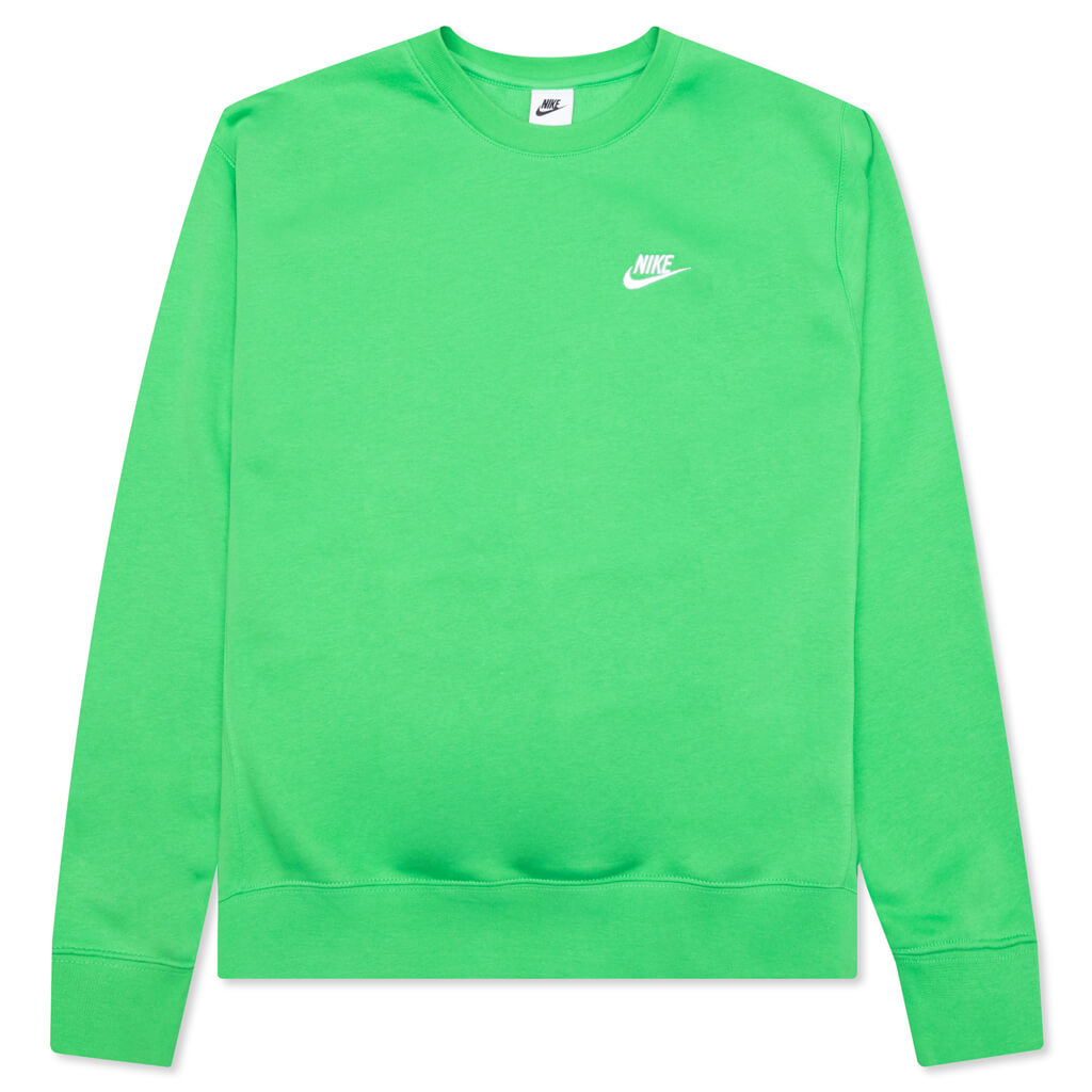 Sportswear Club Fleece Crew - LT Green Spark/White