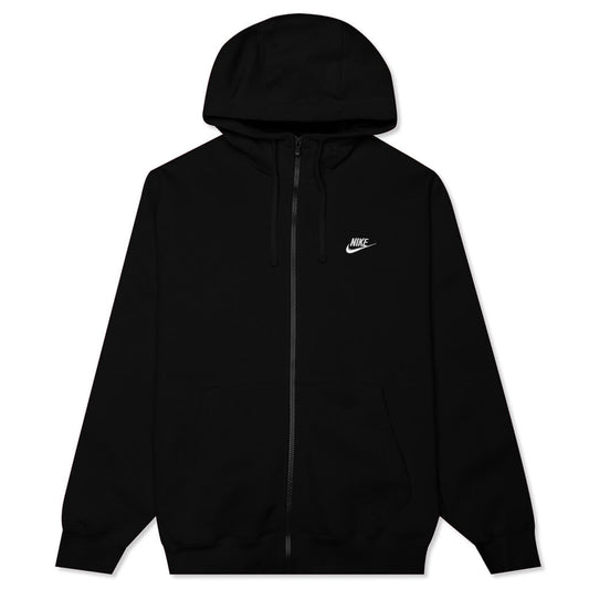 Sportswear Club Fleece Full-Zip Hoodie - Black/White