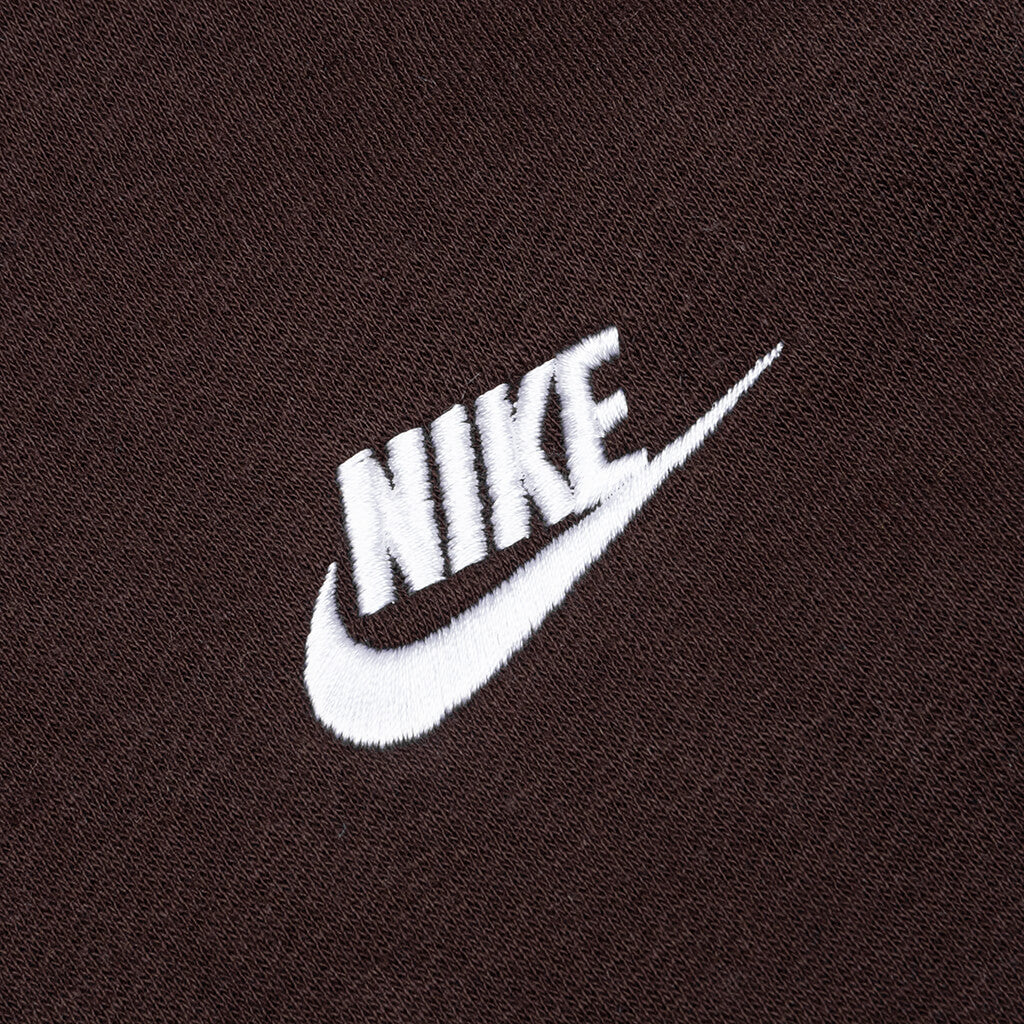 Sportswear Club Fleece Full-Zip Hoodie - Brown Basalt/Brown Basalt/White