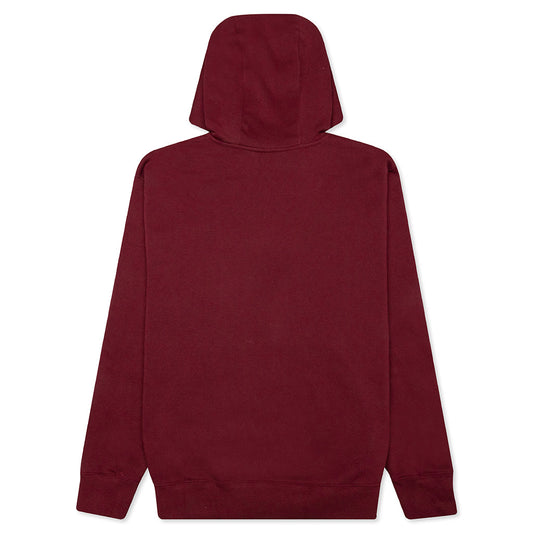 Sportswear Club Fleece Full-Zip Hoodie - Dark Beetroot/White