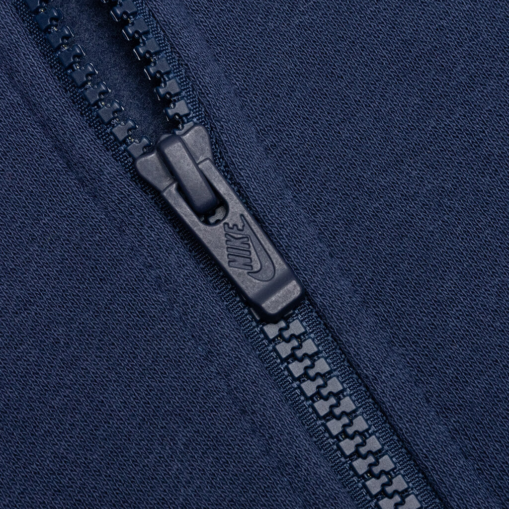 Sportswear Club Fleece Full-Zip Hoodie - Midnight Navy/White