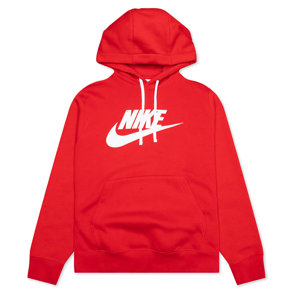 Sportswear Club Fleece Graphic Pullover Hoodie - University Red/White
