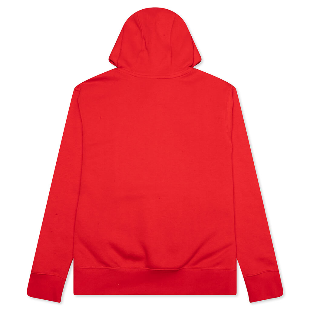 Sportswear Club Fleece Graphic Pullover Hoodie - University Red/White