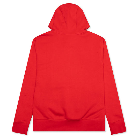 Sportswear Club Fleece Graphic Pullover Hoodie - University Red/White