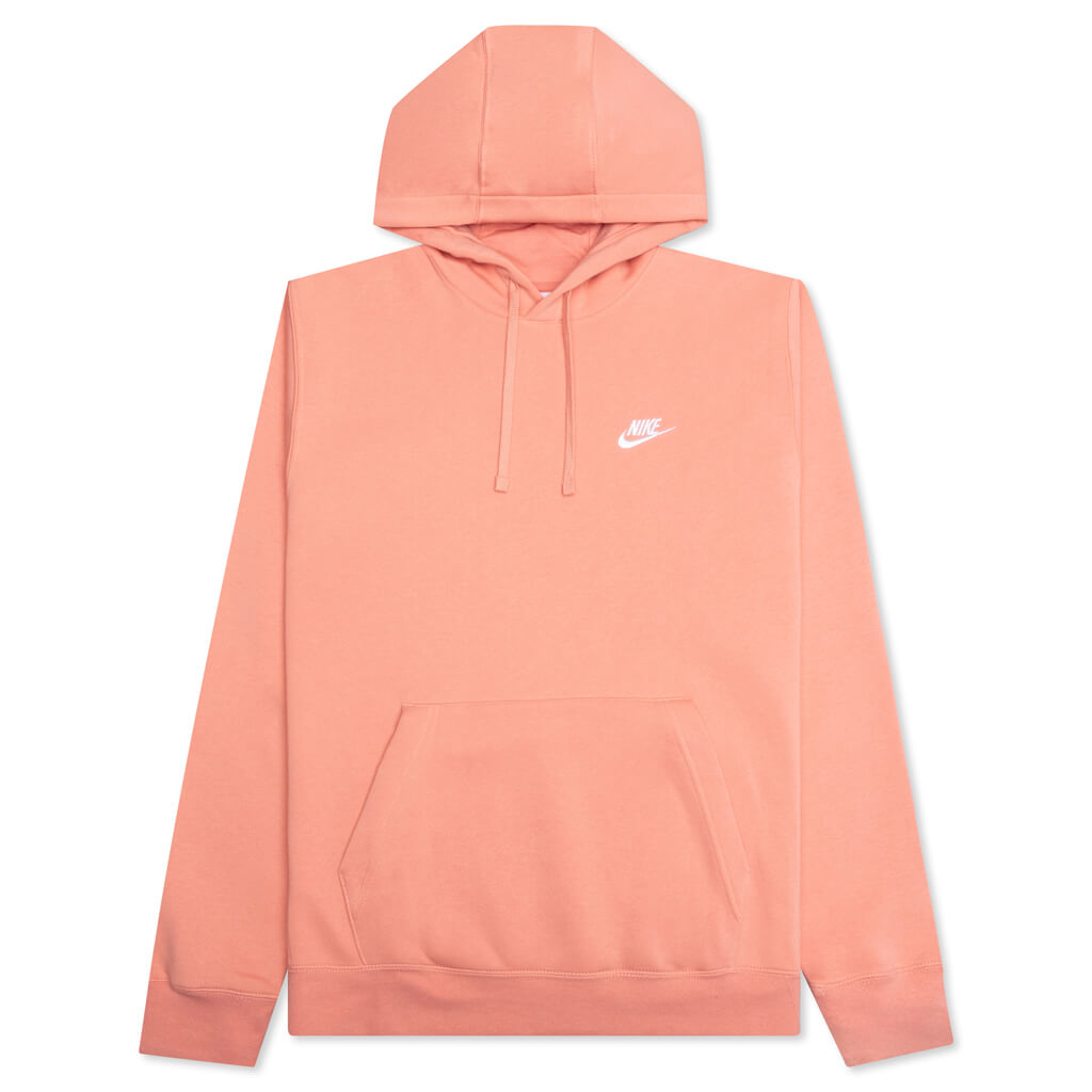 Sportswear Club Fleece Pullover Hoodie - Light Madder Root/White