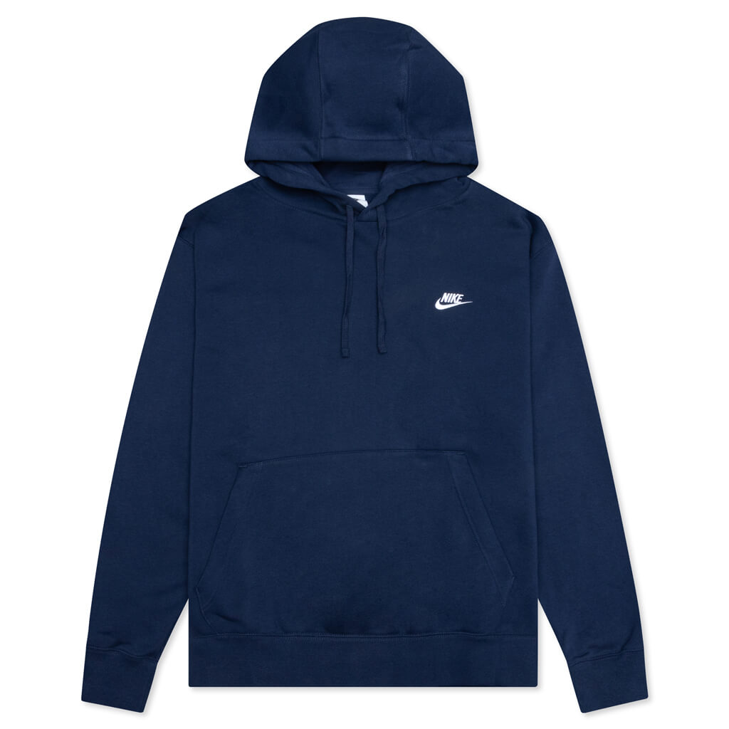 Sportswear Club Fleece Pullover Hoodie - Midnight Navy/White