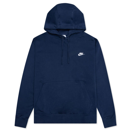 Sportswear Club Fleece Pullover Hoodie - Midnight Navy/White