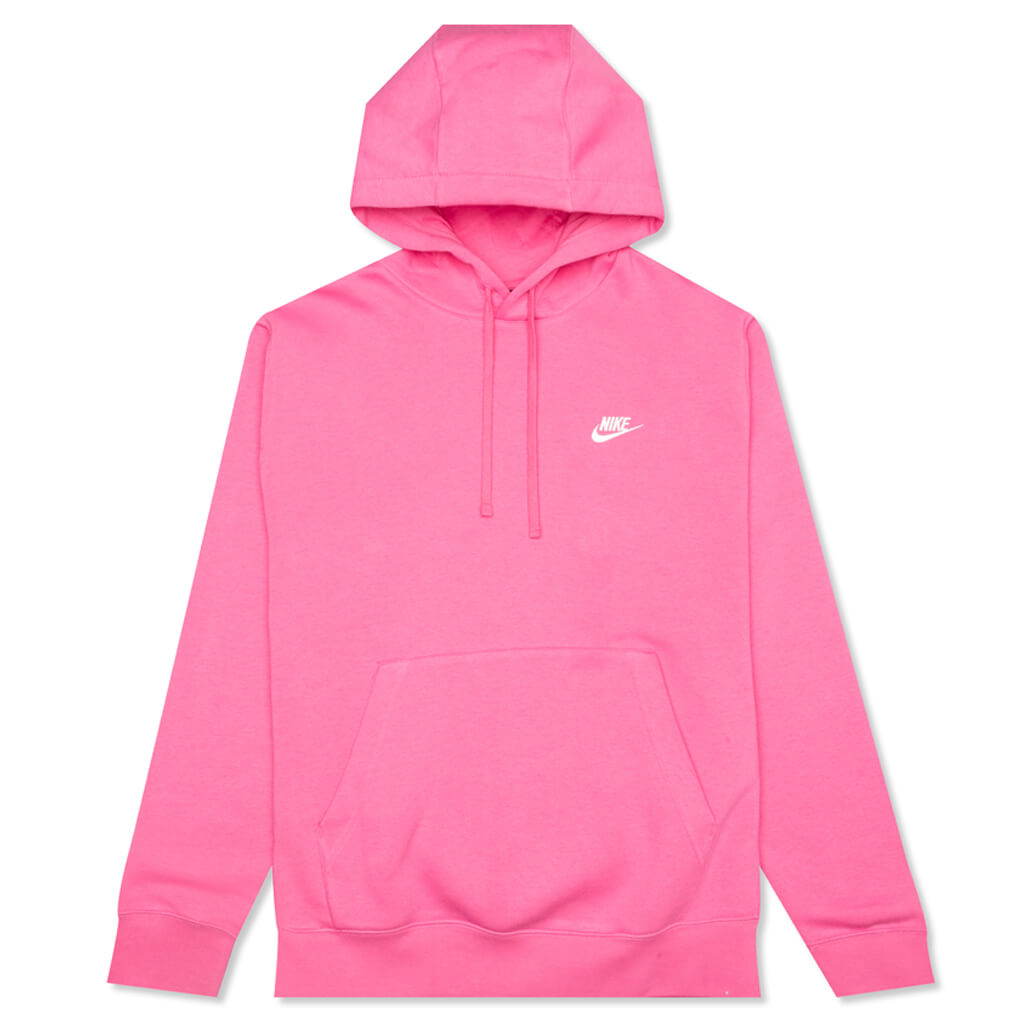 Sportswear Club Fleece Pullover Hoodie - Pinksicle/White