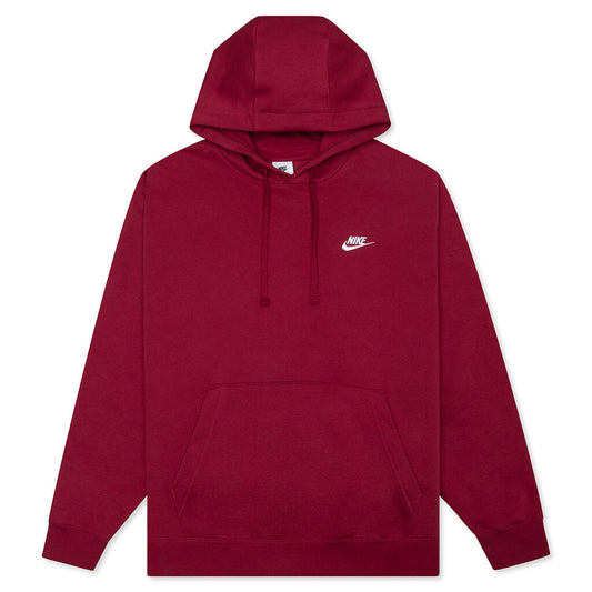 Sportswear Club Fleece Pullover Hoodie - Pomegranate/White