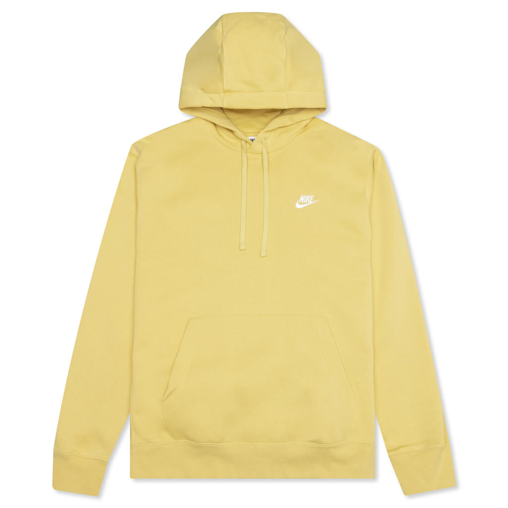 Sportswear Club Fleece Pullover Hoodie - Saturn Gold/White