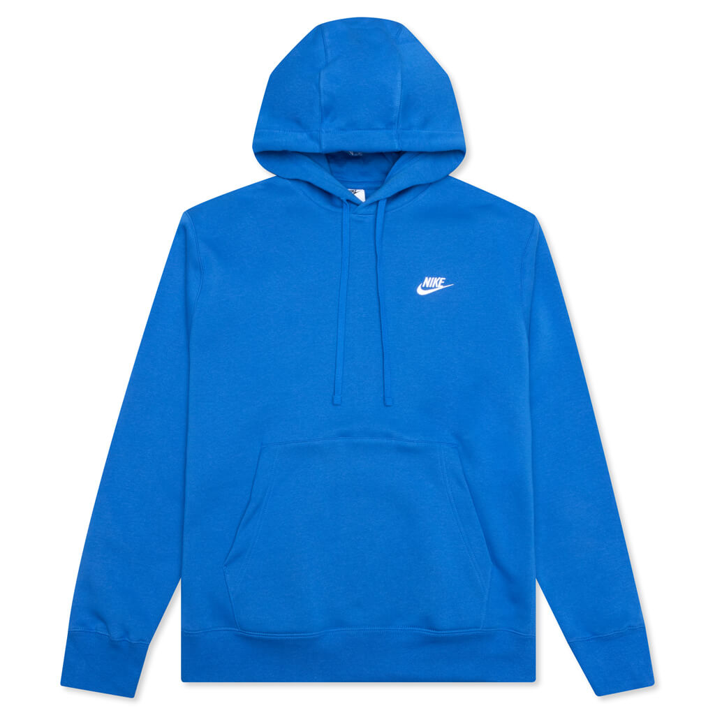 Sportswear Club Fleece Pullover Hoodie - Signal Blue/White