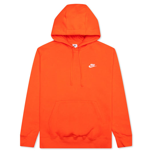 Sportswear Club Fleece Pullover Hoodie - Team Orange/Team Orange/White
