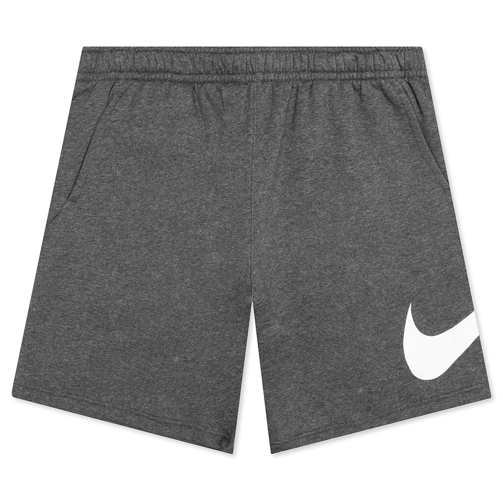 Sportswear Club Graphic Shorts - Charcoal Heather/White