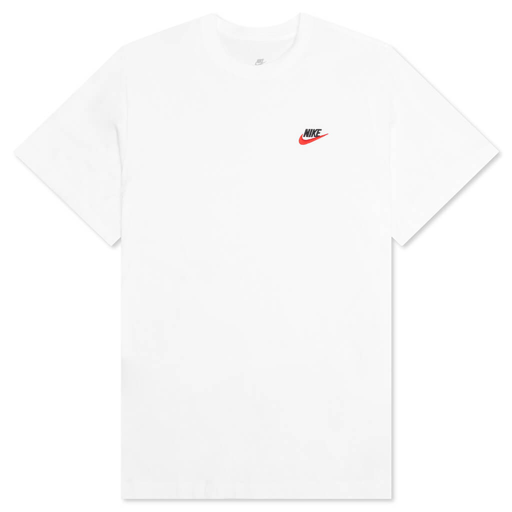 Sportswear Club T-Shirt - White/Black/University Red