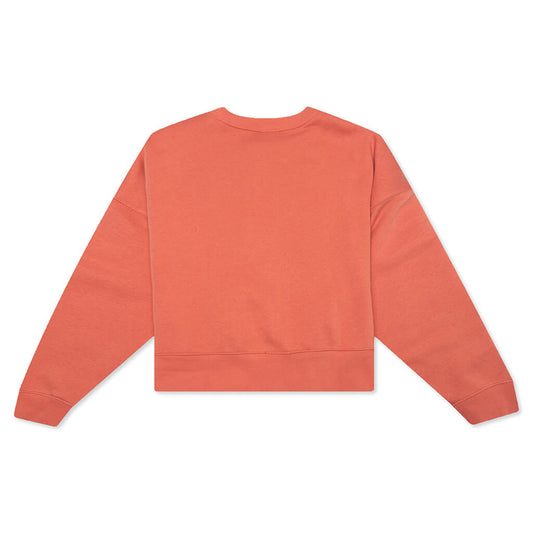 Sportswear Collection Essentials Women's Oversized Fleece Crew Sweatshirt - Madder Root/White