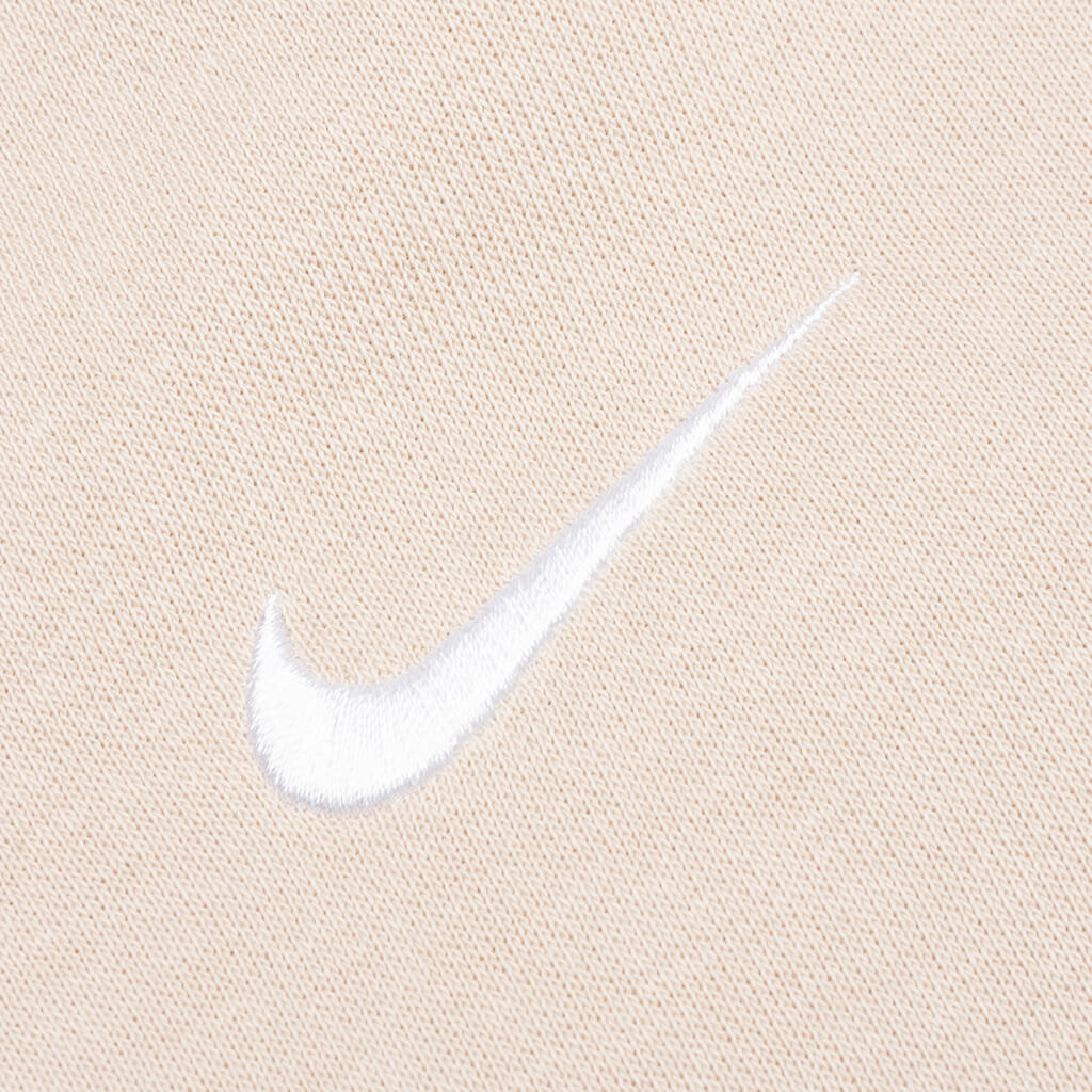 Sportswear Collection Essentials Women's Oversized Fleece Crew Sweatshirt - Sanddrift/White