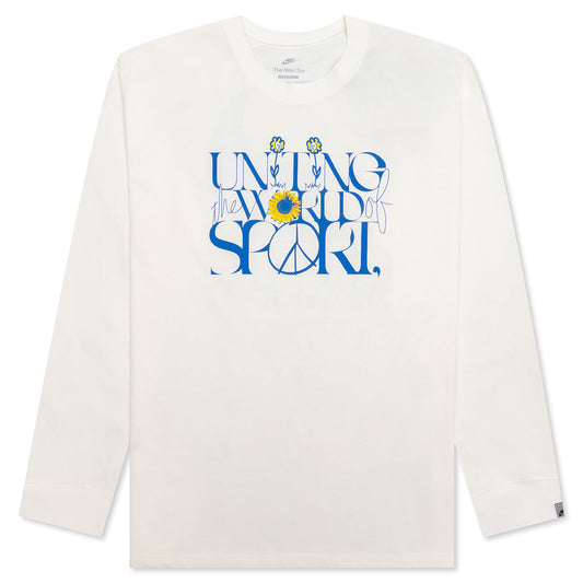 Sportswear Uniting The World L/S T-Shirt - Pure/Yellow Strike/Signal Blue