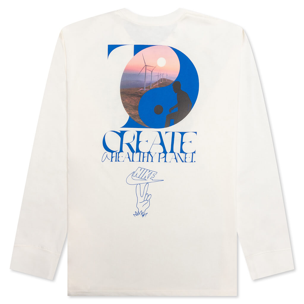 Sportswear Uniting The World L/S T-Shirt - Pure/Yellow Strike/Signal Blue