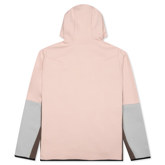 Sportswear Tech Fleece Full Zip Up Hoodie - Pink Oxford/DK Driftwood/Ironstone
