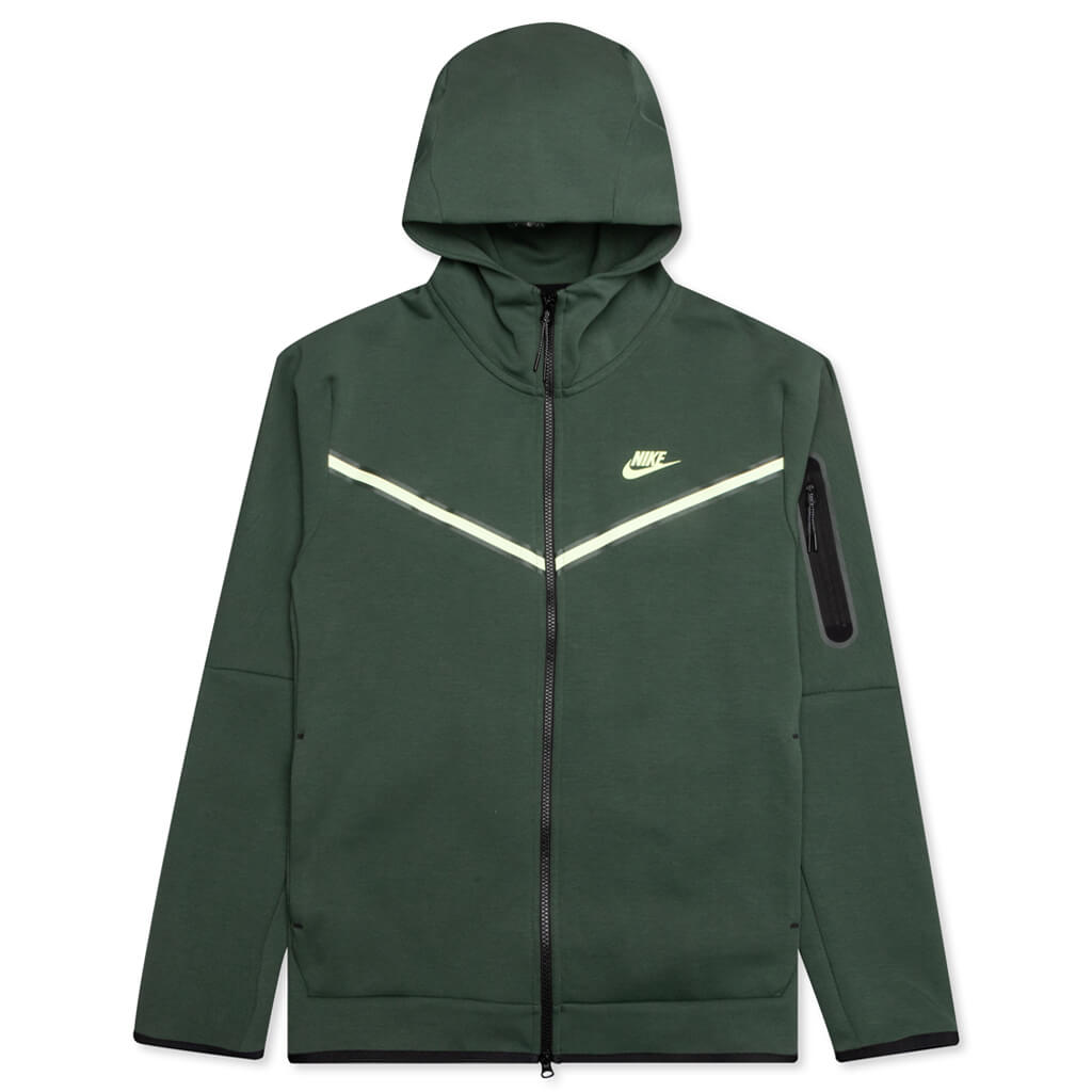 Sportswear Tech Fleece Full Zip Up Hoodie - Galactic Jade/Light Liquid Lime